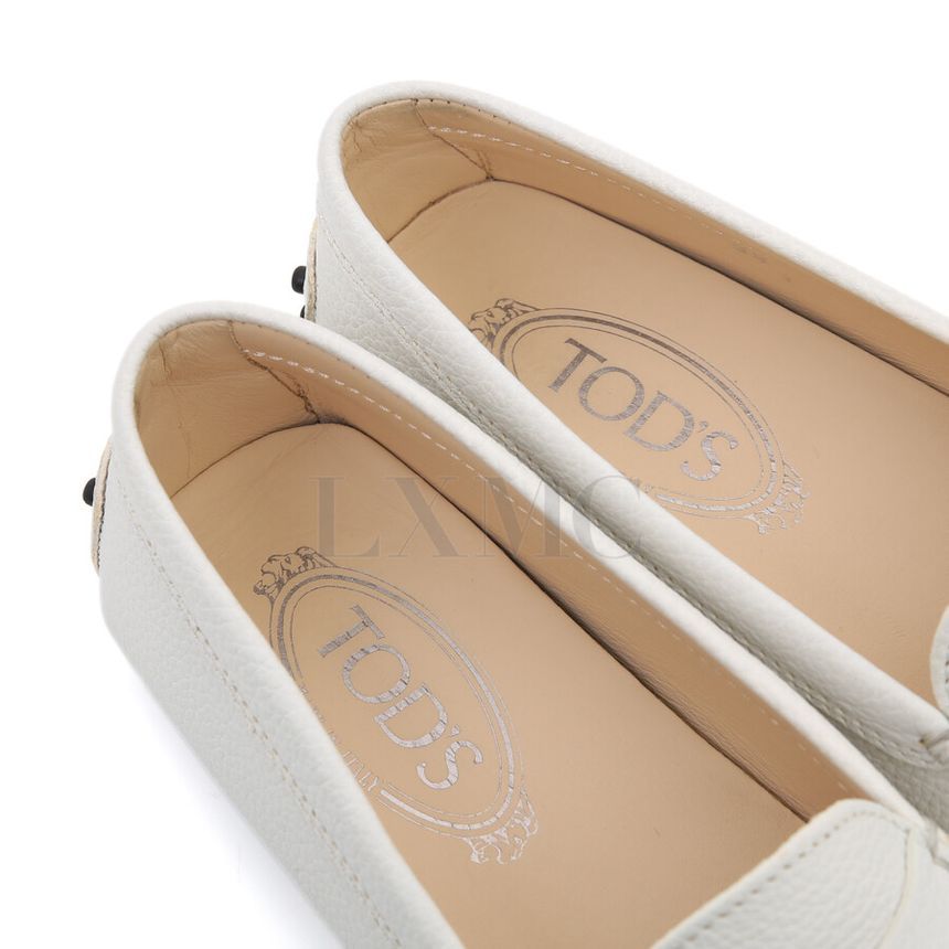 Tods White Moccasin Loafers Driving Shoes - Size 38 [SKU] - Image 7